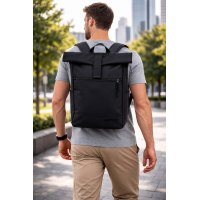 Молодіжний рюкзак 16-21L Roll-top Esmara чорний