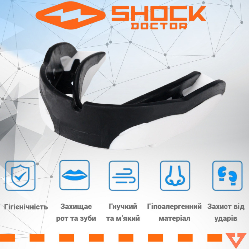 Капа Shock Doctor V1.5 дитяча (вік до 10) White (art. 4000-BK-YTR)