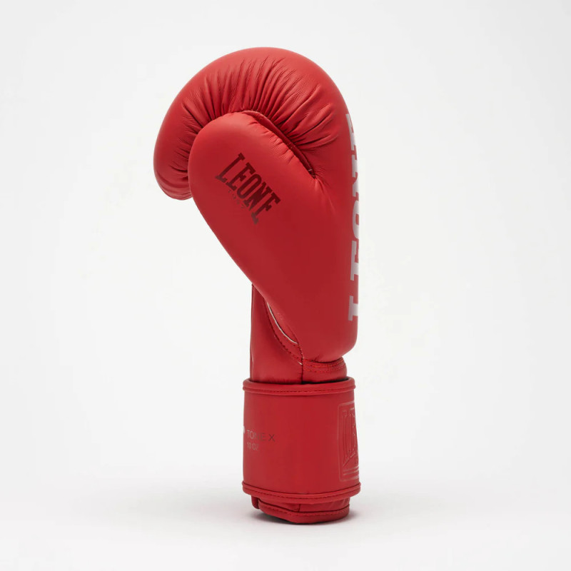 Боксерські рукавиці Leone GN058 TONE X Red , 14 унцій, Натуральна шкіра, Червоний