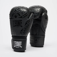 Боксерські рукавиці Leone GN329 HAKA Black, 10 унцій, Поліуретан, Чорний