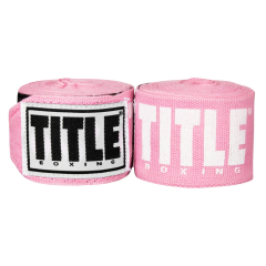 Бинти для боксу TITLE Boxing Power-Flex Elite 180" Pink (4.5м.)
