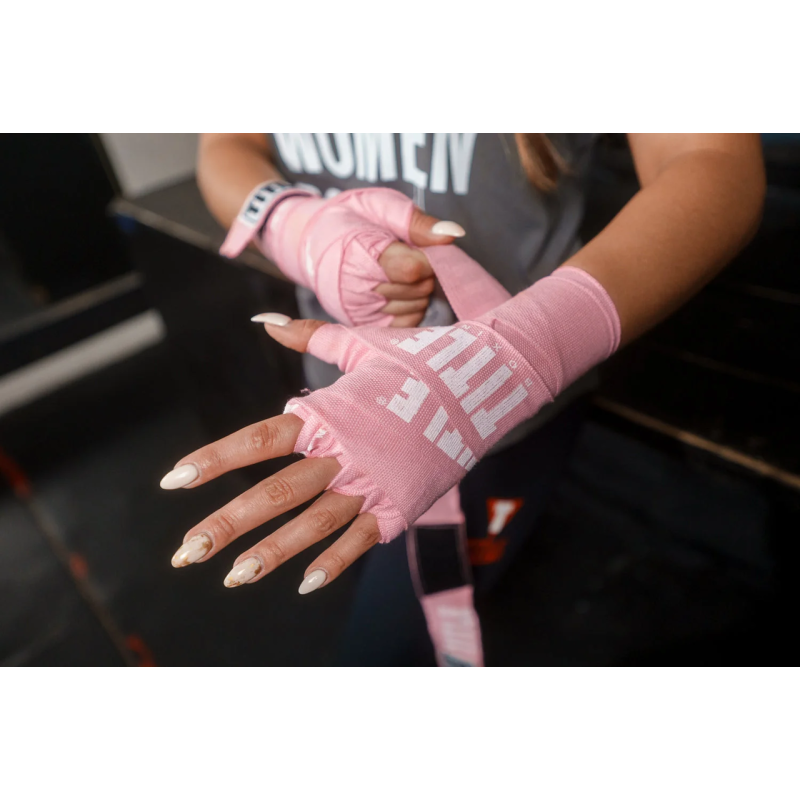 Бинти для боксу TITLE Boxing Power-Flex Elite 180" Pink (4.5м.)