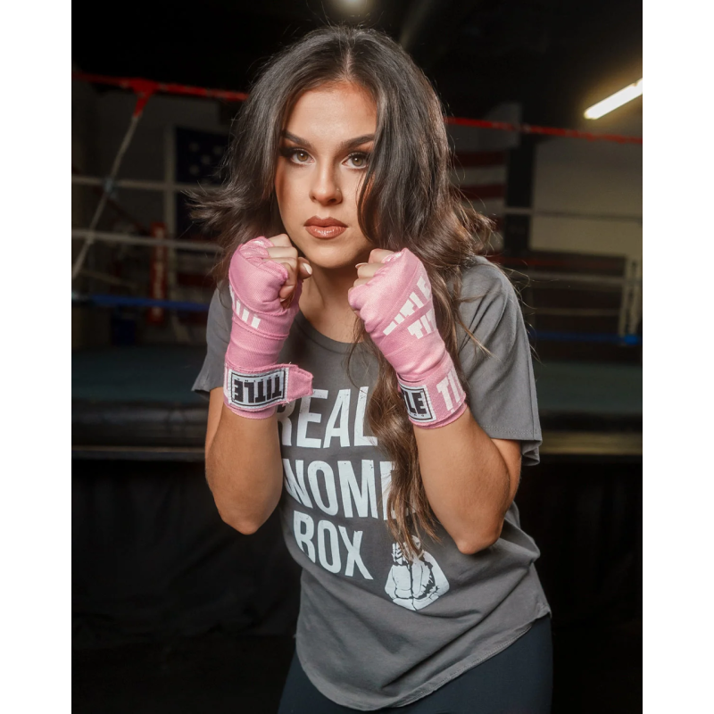 Бинти для боксу TITLE Boxing Power-Flex Elite 180" Pink (4.5м.)