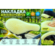М’яка пухнаста накладка-чохол на велосипедне сідло Walfort 22×27 см, кремово-жовта