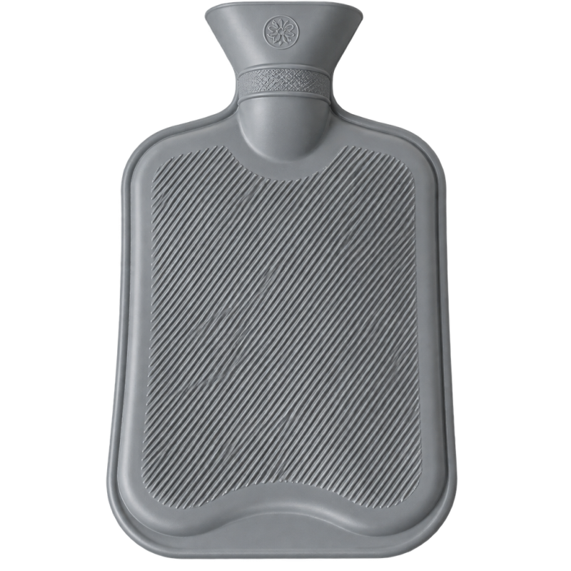 Водяна грілка HOME CREATION Premium 1,7 л у м'якому хутряному чохлі, сіра