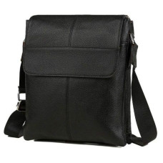 Мужская кожаная сумка, мессенджер Tiding Bag черный