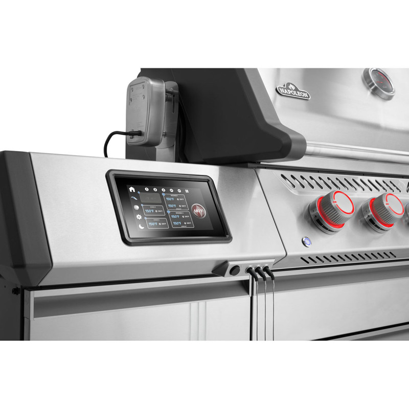 Газовий гриль Napoleon Prestige PRO 665 Connected з бічною конфоркою Sizzle Zone та вертілем нерж сталь PRO665VXRSIBPSS Код: 013842