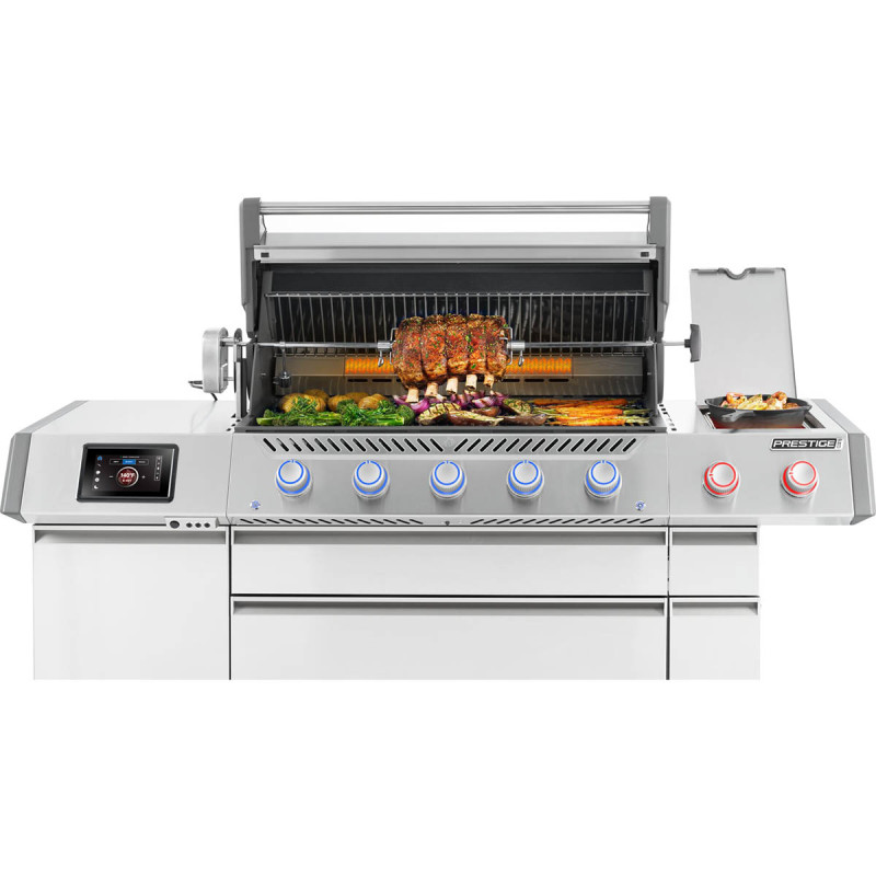Газовий гриль Napoleon Prestige PRO 665 Connected з бічною конфоркою Sizzle Zone та вертілем нерж сталь PRO665VXRSIBPSS Код: 013842