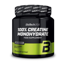 Креатин, 100% Creatine Monohydrate (банка), BioTech, 500 г (Без смаку)
