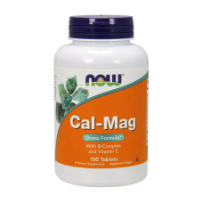 Витамины и минералы, Cal-Mag stress formula, NOW, 100 таблеток