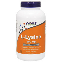 Лізин, L-Lysine 500 mg, NOW, 250 капсул