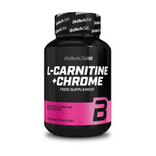 L-карнітин, L-Carnitine + Chrome, BioTech, 60 капсул