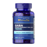 Добавка для здоров'я, GABA (Gamma Aminobutyric Acid) 750 mg, Puritan's Pride, 90 капсул