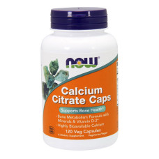 Кальций, Calcium Citrate Caps, NOW, 120 капсул