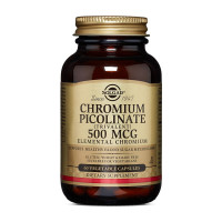 Вітаміни та мінерали, Chromium Picolinate 500 mcg, Solgar, 60 капсул