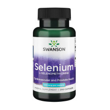 Селен, Selenium 100 mcg, Swanson, 200 капсул