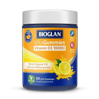 Витамины, VitaGummies Vitamin D3 1000 IU, Bioglan, 60 жевательных конфет (Лимон)