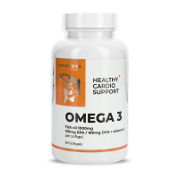 Омега-3, Omega 3 + Vitamin E, Progress Nutrition, 90 капсул