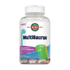 Витамины и минералы, MultiSaurus, KAL, 90 жевательных таблеток (Ягоды, виноград, апельсин)