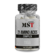 Амінокислоти, 21 Amino Acids Complex, MST, 60 капсул