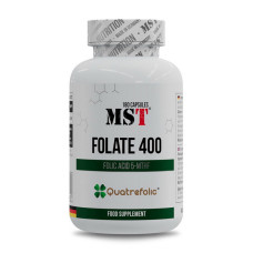Витамины и минералы, Folate 400 mg, MST, 180 капсул