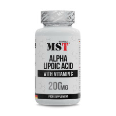 Добавка для здоровья, Alpha Lipoic Acid with Vitamin C 200 mg, MST, 60 капсул