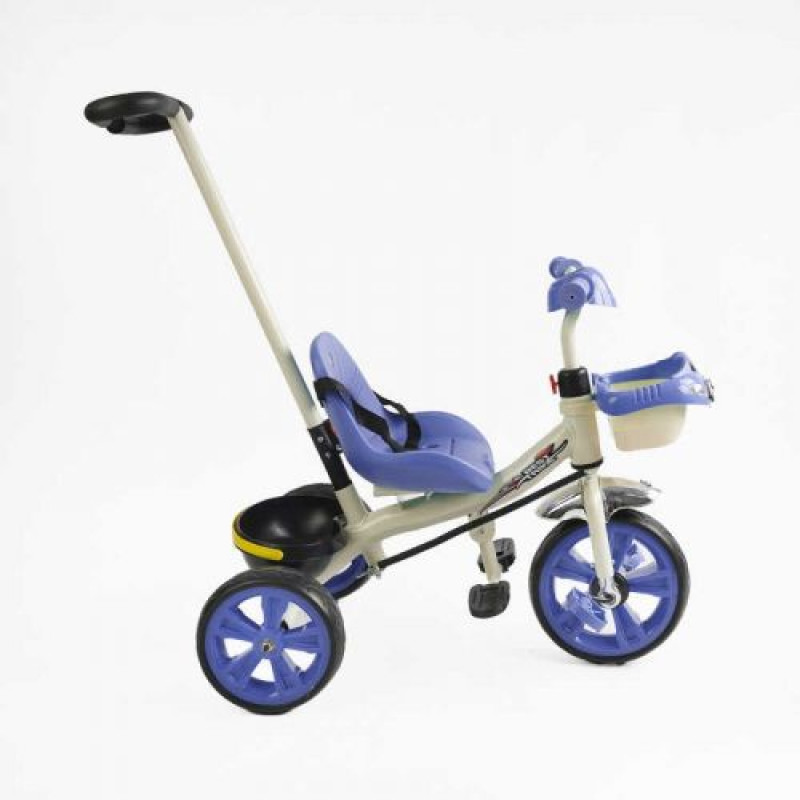 Велосипед 3-х колесный Best Trike колеса EVA переднее 10”, заднее 8”, стальная рама, УКР ОЗУЧЕНИЕ, родительская ручка, в коробке