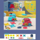 Тісто для ліплення 2 види, 4 кольори, екструдер, форми, наліпки, начиння, в коробці