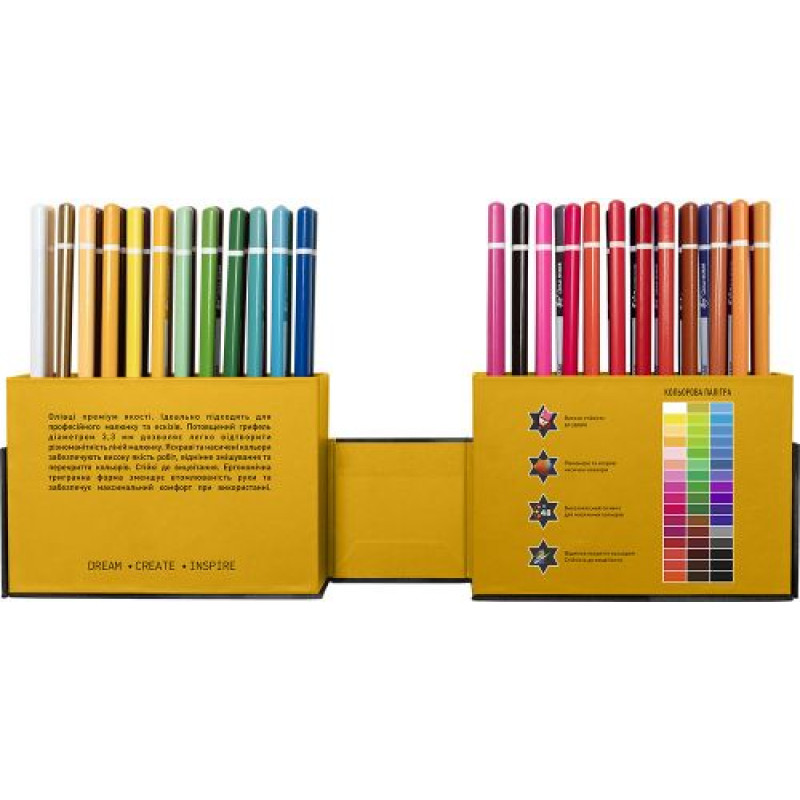 Олівці кольорові тригранні MUSE 48 кольорів