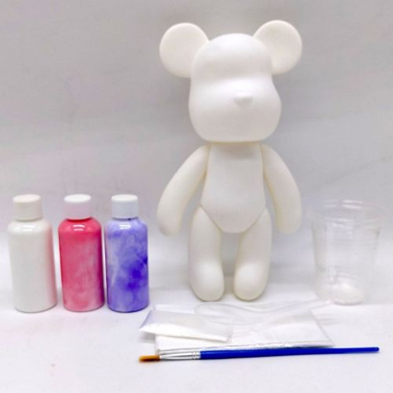 НАБІР ДЛЯ ТВОРЧОСТІ "FLUID BEAR" ВЕДМІДЬ З ФАРБАМИ