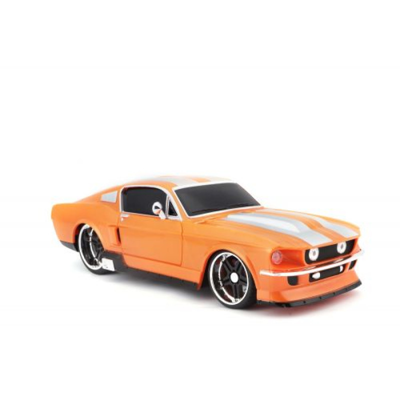Машинка игрушечная на радиоуправлении 1967 Ford Mustang GT, масштаб 1:24 оранжевый