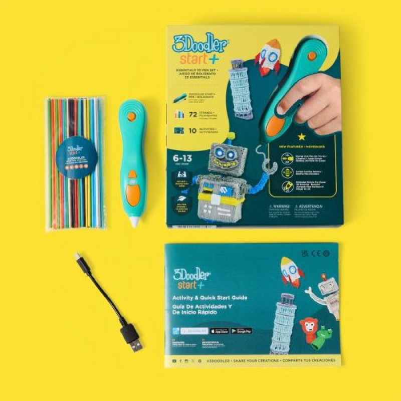 3D-ручка 3Doodler Start Plus для детского творчества - Креатив Плюс (72 стержня)