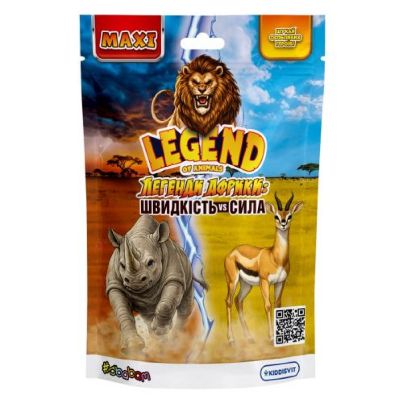 Дисплей стретч-игрушек – Легенды Африки: скорость vs сила (8 шт)