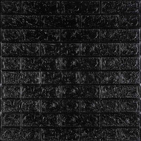 3D панель самоклеющаяся 700x770x5мм кирпич Черный (019-5) SW-00000151