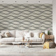 Самоклеюча 3D панель 680x680x4мм Білі хвилі (195) SW-00000767