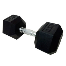Гантель шестигранна прогумована HouseFit DD 6442 15кг (К00012801)