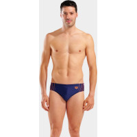 Плавки-сліпи для чоловіків Arena DOUBLE GRAPHIC SWIM BRIEFS темно-синій, помаранчевий Чол 85