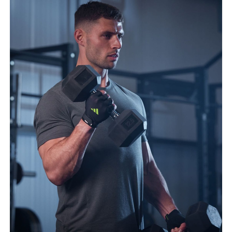 Рукавички для тренінгу Adidas Essential Training Gloves чорний, зелений Уні S