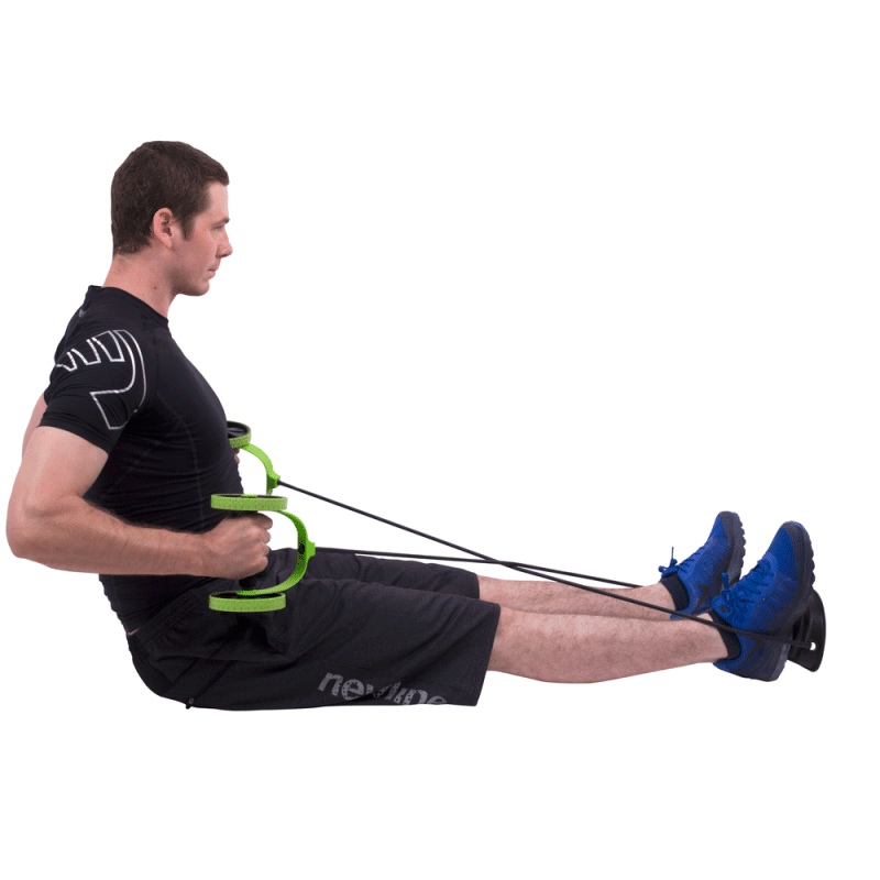 Тренажер багатофункціональний, ролики з еспандерами та підставкою inSPORTline AB Roller AR400