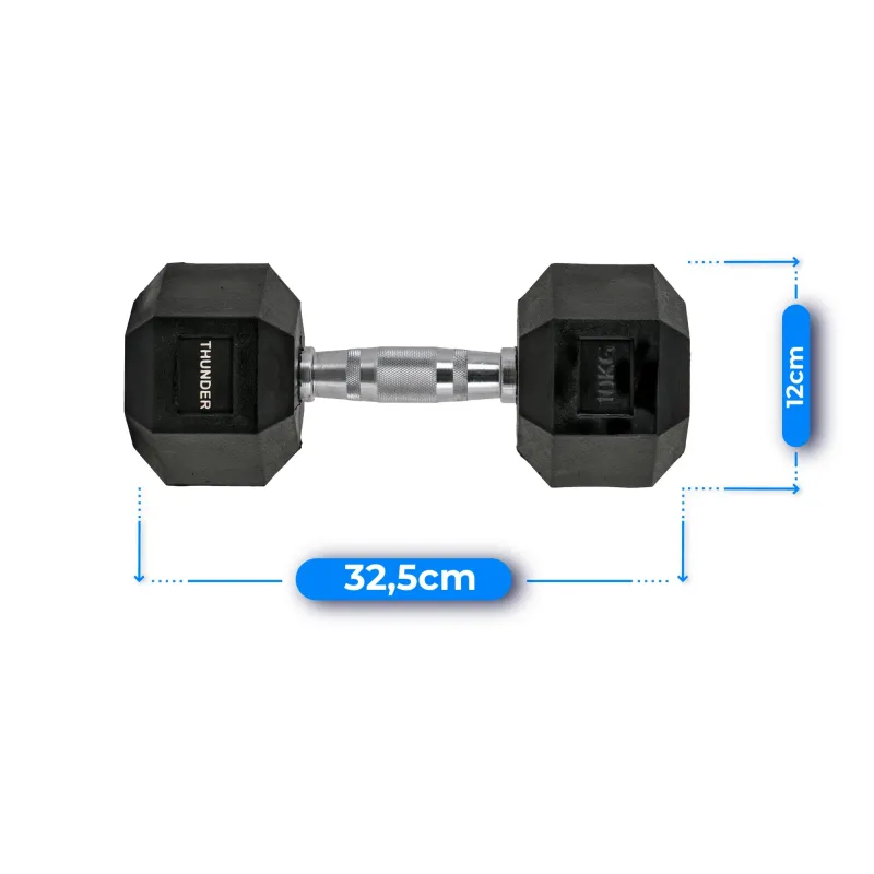 Гантель шестигранна THUNDER 10 кг