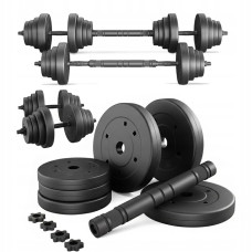 Гантелі розбірні бітумні Abarqs HC-40 зі з'єднувачем для штанги, 2 х 20 кг