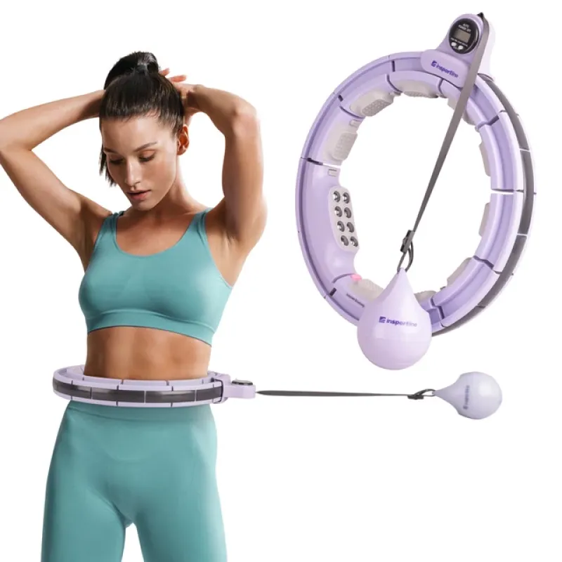 Хула-хуп з магнітами та обважнювачами inSPORTline Weight Hoop Pro 69-105 см
