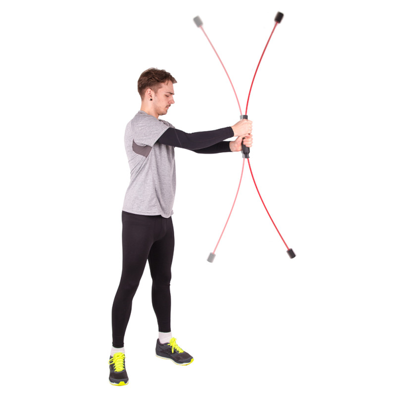 Планка вібраційна для вправ inSPORTline Flexi Bar Strong, червона
