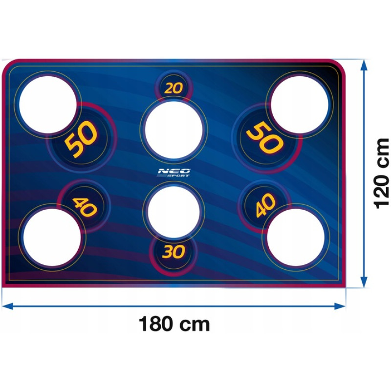 Мішень для футбольних воріт Neo-Sport NS-1474 180 х 120 см, синя