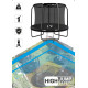 Батут THUNDER INSIDE ELITE з внутрішньою сіткою 14 футів 427 см чорний
