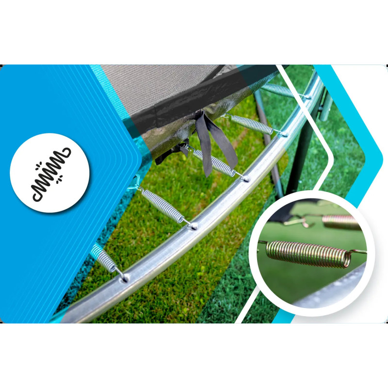 Батут THUNDER INSIDE ELITE з внутрішньою сіткою 14 футів 427 см чорний