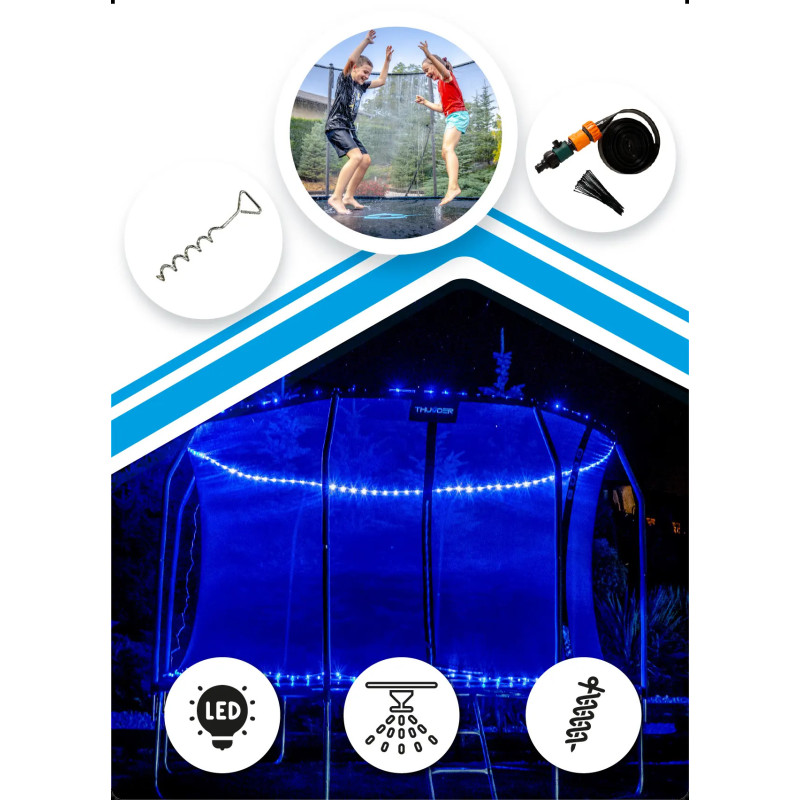 Батут THUNDER INSIDE ELITE з внутрішньою сіткою 14 футів 427 см чорний