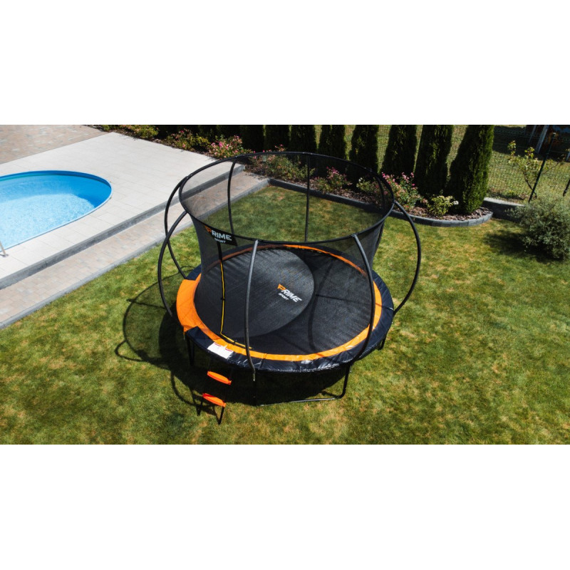 Батут PRIME SPORT INSIDE TITANPRO з внутрішньою сіткою 10 футів оранжевий