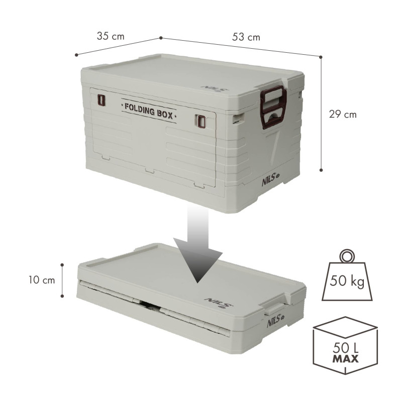 Ящик складаний NILS CAMP NCB4004 50 л, бежевий