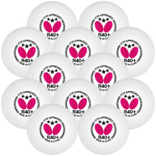 М'ячі для настільного тенісу BUTTERFLY 12 шт, білий